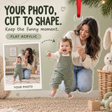 Custom Photo First Steps Ta Da Acrylic Ornament — Main design