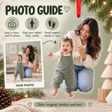 Custom Photo First Steps Ta Da Acrylic Ornament — Personalization guide