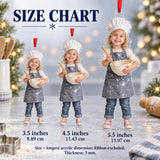 Custom Photo Mini Chef Flour Acrylic Ornament — Size guide