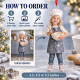 Custom Photo Mini Chef Flour Acrylic Ornament — How to order