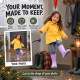 Custom Photo Rain Boot Splash Acrylic Ornament — Personalization example