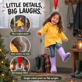 Custom Photo Rain Boot Splash Acrylic Ornament — Product details