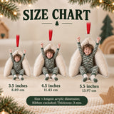 Custom Photo Pillow Fort Captain Acrylic Ornament — Size guide