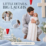 Custom Photo Christening Big Yawn Acrylic Ornament — Product details