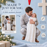 Custom Photo Christening Big Yawn Acrylic Ornament — Production and delivery