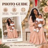 Custom Photo Godparents Giggle Acrylic Ornament — Personalization guide
