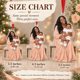 Custom Photo Godparents Giggle Acrylic Ornament — Size guide