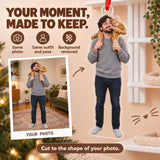Custom Photo Cat on the Shoulder Acrylic Ornament — Personalization example