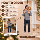 Custom Photo Cat on the Shoulder Acrylic Ornament — How to order