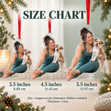 Custom Photo Dog Yoga Assistant Acrylic Ornament — Size guide