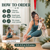 Custom Photo Dog Yoga Assistant Acrylic Ornament — How to order