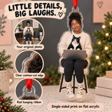 Custom Photo Cat Laptop Supervisor Acrylic Ornament — Product details