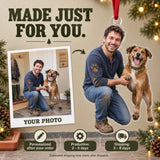 Custom Photo Dog Muddy Paws Acrylic Ornament — Production and delivery
