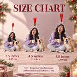 Custom Photo Matching Yawns Acrylic Ornament — Size guide