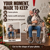 Custom Photo Great Dane Lap Dog Acrylic Ornament — Personalization example