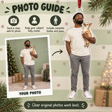 Custom Photo Tiny Dog Big Pose Acrylic Ornament — Personalization guide