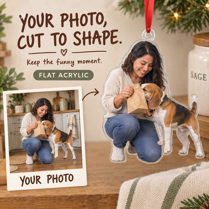 Custom Photo Treat Bag Inspector Acrylic Ornament — Main design