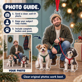 Custom Photo Leash Tangle Duo Acrylic Ornament — Personalization guide