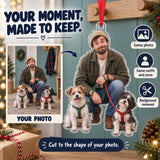 Custom Photo Leash Tangle Duo Acrylic Ornament — Personalization example