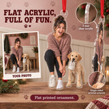 Custom Photo Puppy Shoe Thief Acrylic Ornament — Flat acrylic material
