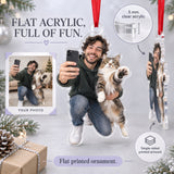 Custom Photo Cat Selfie Block Acrylic Ornament — Flat acrylic material