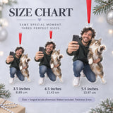 Custom Photo Cat Selfie Block Acrylic Ornament — Size guide