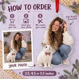 Custom Photo Bunny and the Bow Acrylic Ornament — How to order