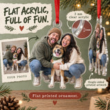 Custom Photo Gotcha Day Tongues Acrylic Ornament — Flat acrylic material