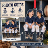 Custom Photo Baseball Dugout Giggles Acrylic Ornament — Personalization guide