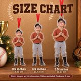 Custom Photo Baseball Tiny Trophy Acrylic Ornament — Size guide
