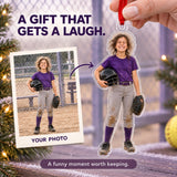 Custom Photo Softball Helmet Hair Acrylic Ornament — Gift inspiration