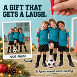 Custom Photo Soccer Team Silly Pose Acrylic Ornament — Gift inspiration