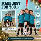 Custom Photo Soccer Team Silly Pose Acrylic Ornament — Production and delivery