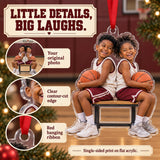 Custom Photo Basketball Bench Laughs Acrylic Ornament — Product details