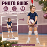 Custom Photo Volleyball Serve Face Acrylic Ornament — Personalization guide