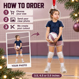 Custom Photo Volleyball Serve Face Acrylic Ornament — How to order