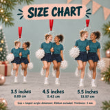 Custom Photo Cheer Practice Giggles Acrylic Ornament — Size guide
