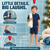 Custom Photo Swimmer Goggle Grin Acrylic Ornament — Product details