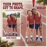 Custom Photo Track Finish Smile Acrylic Ornament — Main design