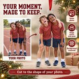 Custom Photo Track Finish Smile Acrylic Ornament — Personalization example