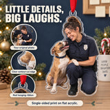 Custom Photo Police Puppy Partner Acrylic Ornament — Product details