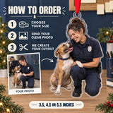 Custom Photo Police Puppy Partner Acrylic Ornament — How to order