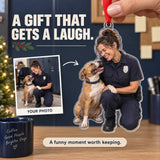 Custom Photo Police Puppy Partner Acrylic Ornament — Gift inspiration