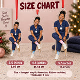 Custom Photo Nurse Silly Socks Acrylic Ornament — Size guide