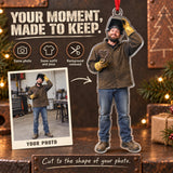 Custom Photo Welder Proud Creation Acrylic Ornament — Personalization example