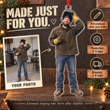 Custom Photo Welder Proud Creation Acrylic Ornament — Production and delivery