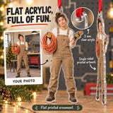 Custom Photo Electrician Cable Puzzle Acrylic Ornament — Flat acrylic material