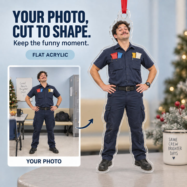 Custom Photo EMT Snack Pockets Acrylic Ornament — Main design