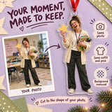 Custom Photo Teacher Glitter Day Acrylic Ornament — Personalization example
