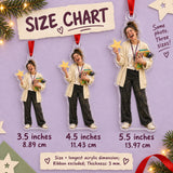 Custom Photo Teacher Glitter Day Acrylic Ornament — Size guide